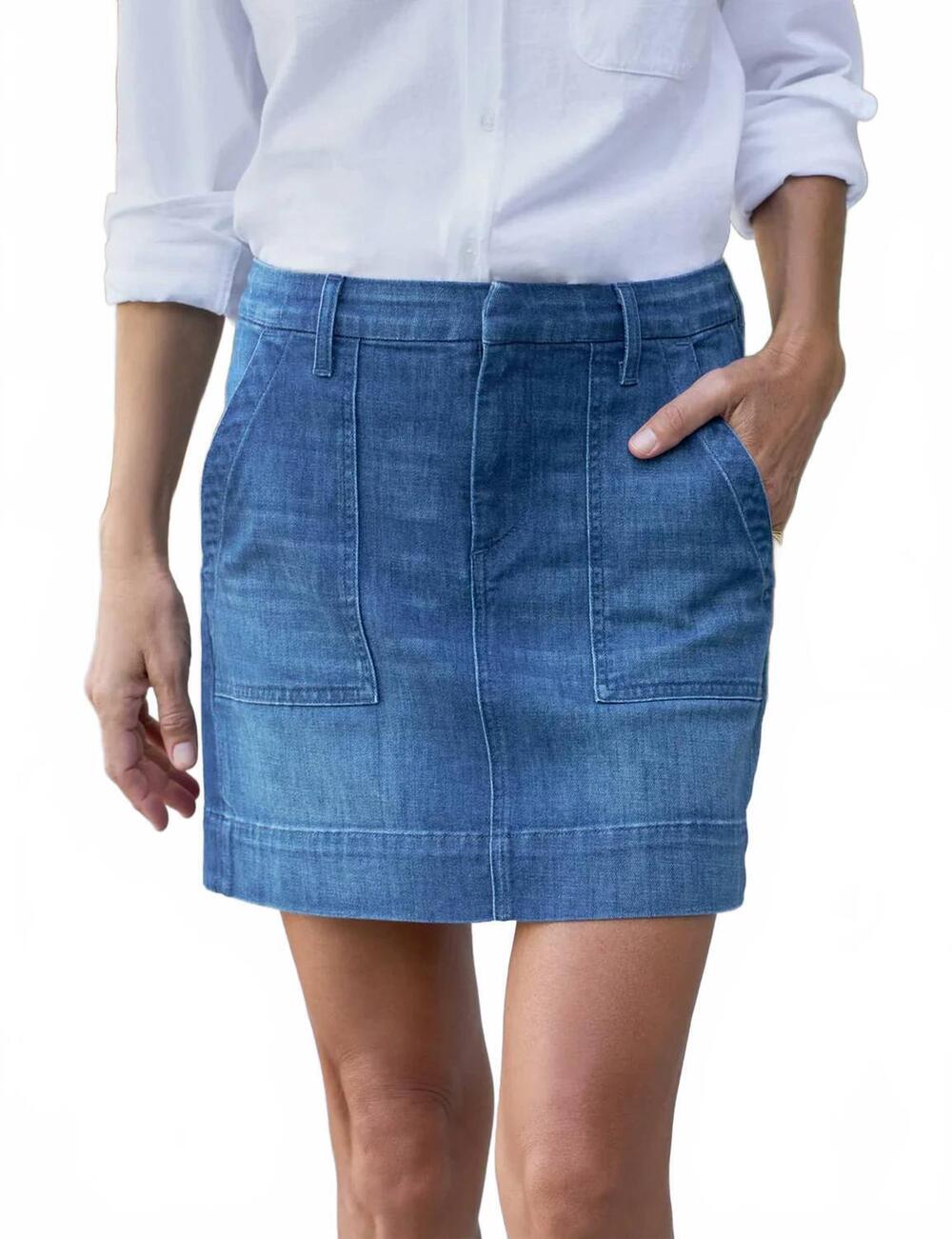 NEW FRANK & EILEEN jameson mini skirt in 1984 wash